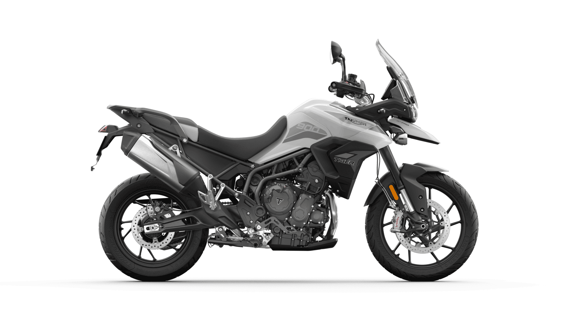 Pure White Tiger 900 GT Pro RHS CGI